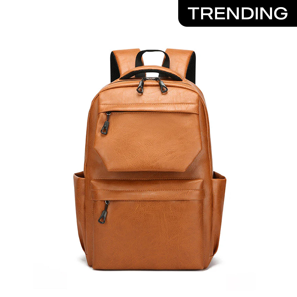 ELOAL Stylish PU Leather Men's Fashion Backpack