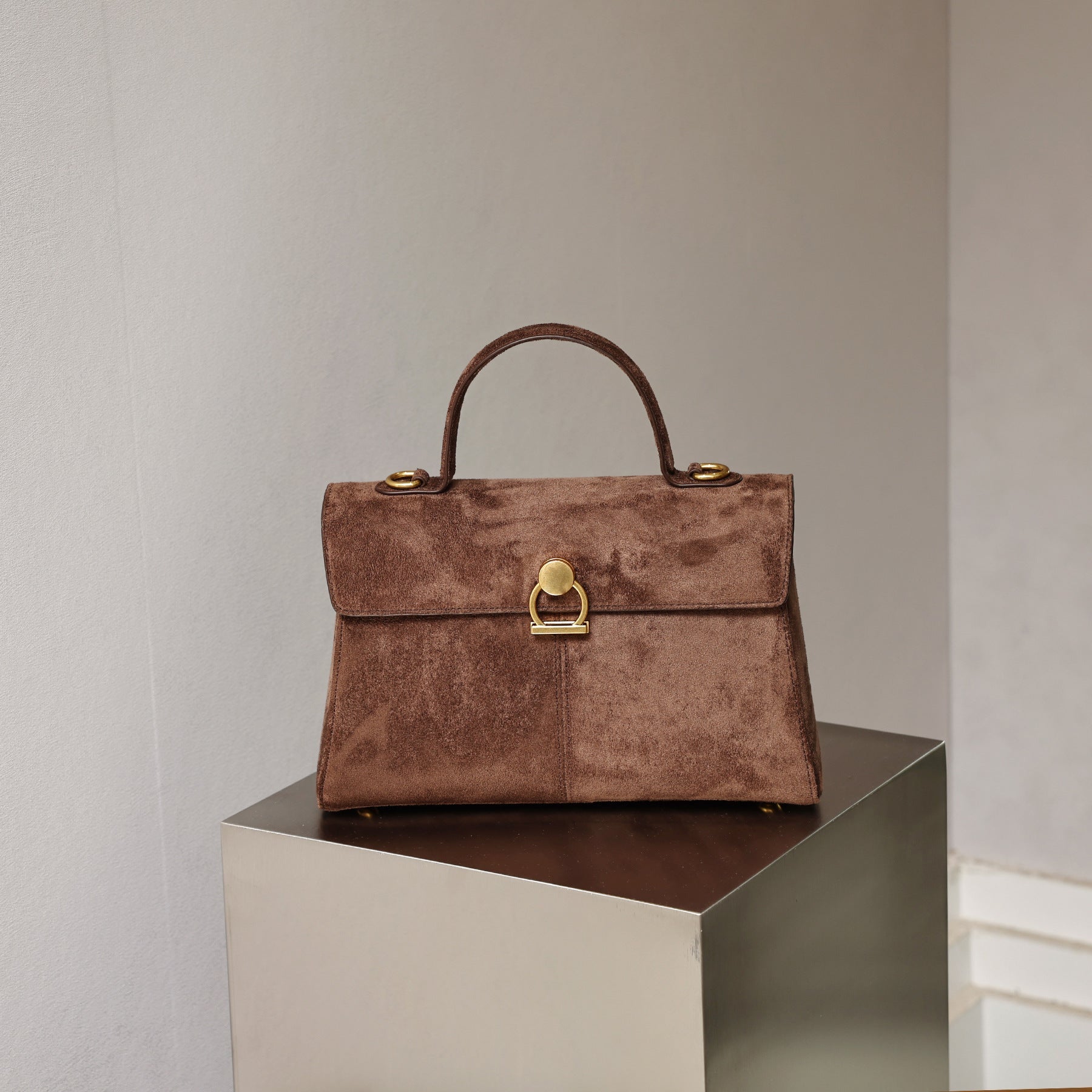 ELOAL Elegant Retro Suede Handbag - Stylish Fashion Accessory