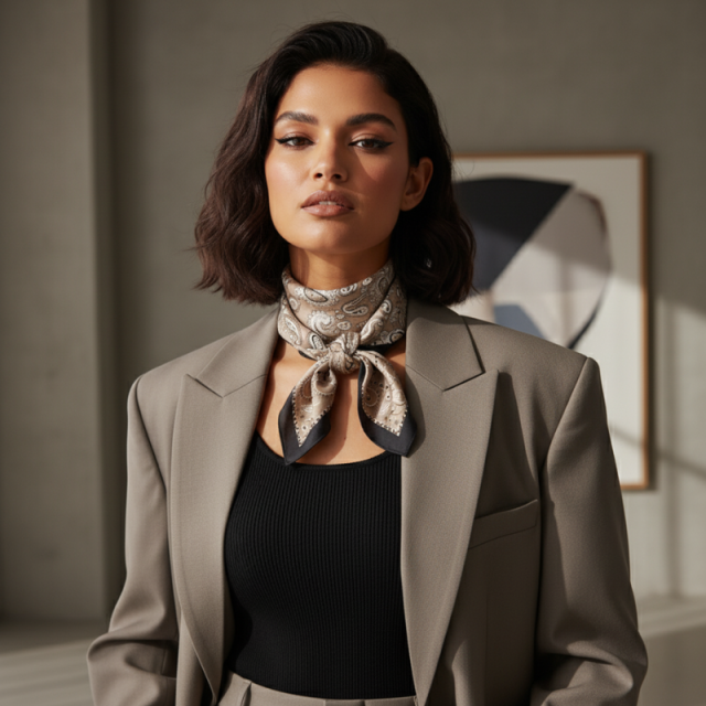 ELOAL Elegant Floral Scarf for Stylish Fashion Accessories