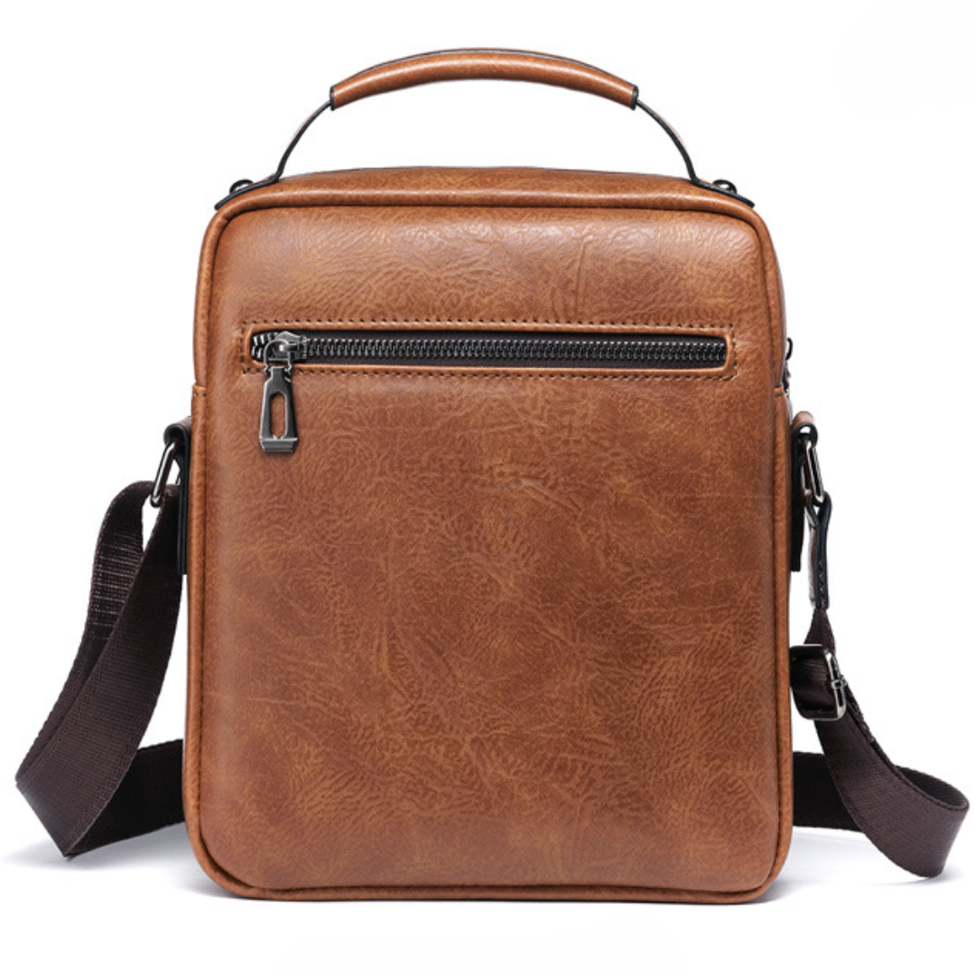 ELOAL Stylish Men's Retro Vertical Business Crossbody Bag