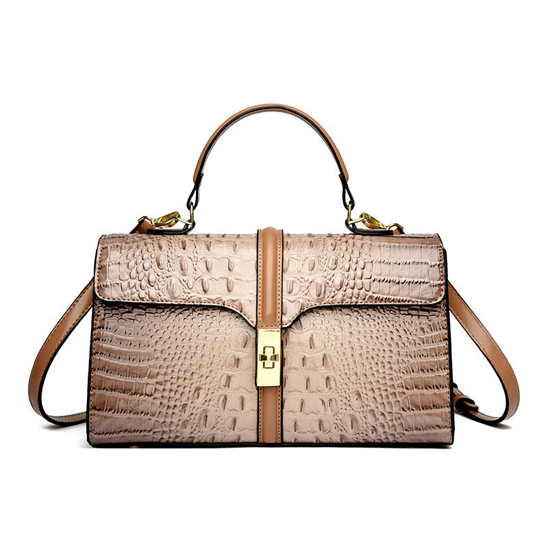 ELOAL Elegant Crocodile Pattern Luxury Handbag for Fashionable Women
