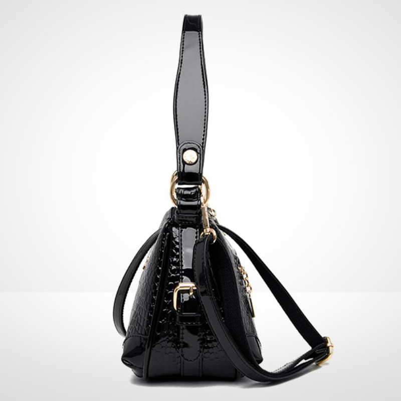 ELOAL Stylish Patent Leather Shoulder Bag for Women