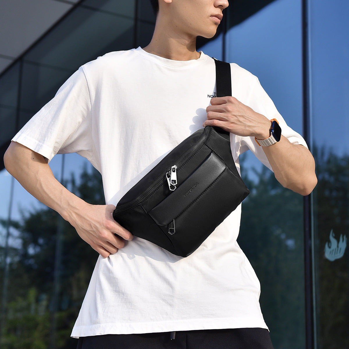 ELOAL Stylish Men's Waterproof Chest Bag for Everyday Use