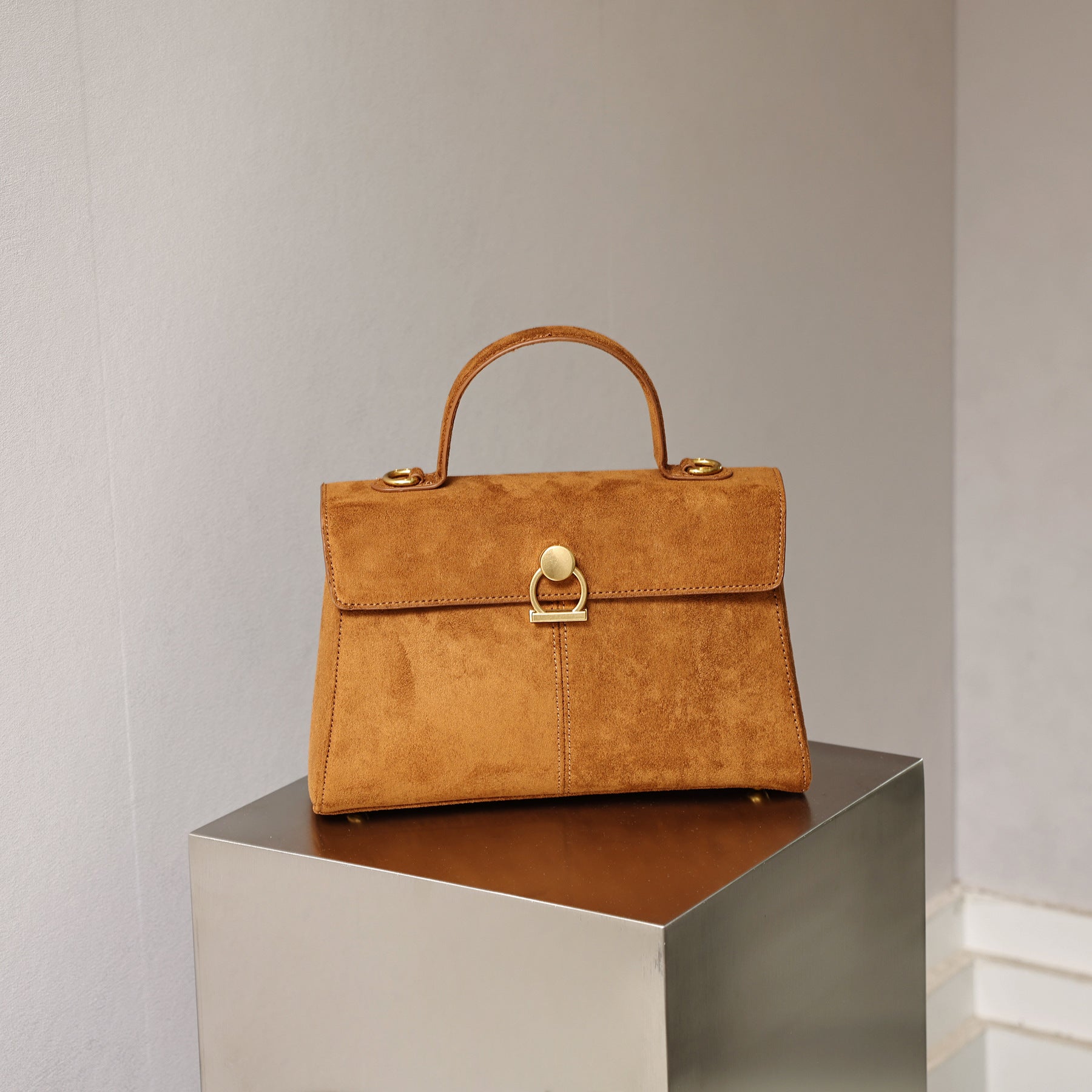 ELOAL Elegant Retro Suede Handbag - Stylish Fashion Accessory