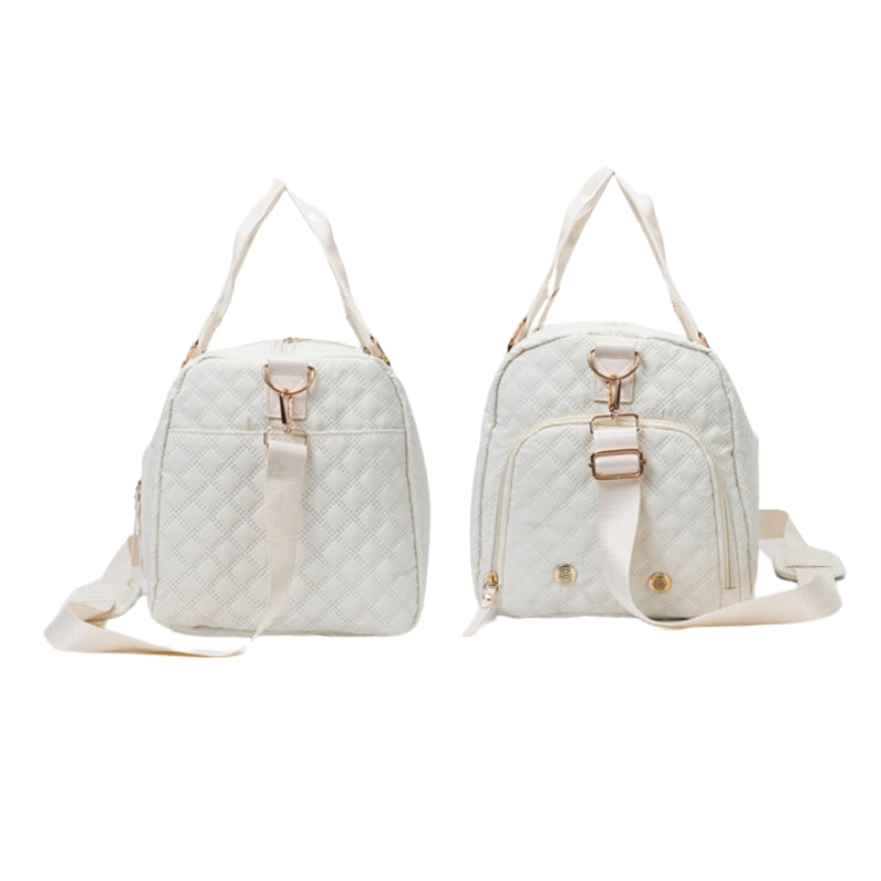ELOAL Stylish Diamond Quilt Gym Duffel Bag