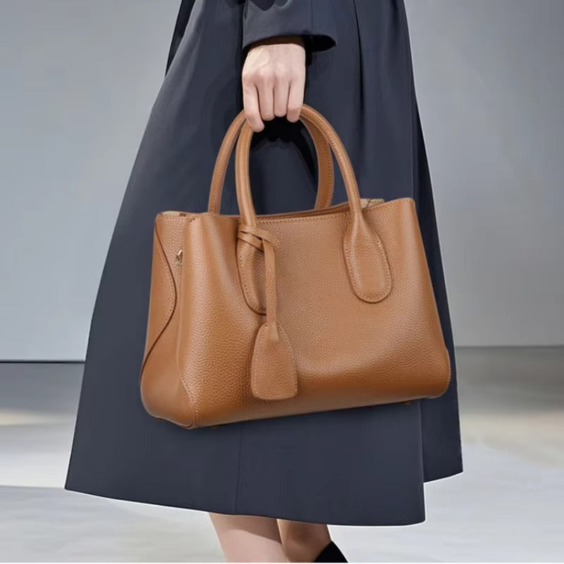 ELOAL Stylish Genuine Leather Crossbody Bag for Women – Large Capacity Everyday Handbag