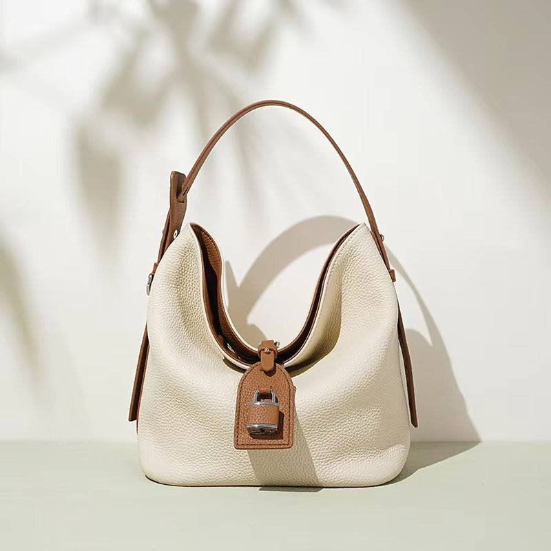 ELOAL Stylish Leather Bucket Handbag for Women – Large-Capacity Shoulder & Crossbody Bag