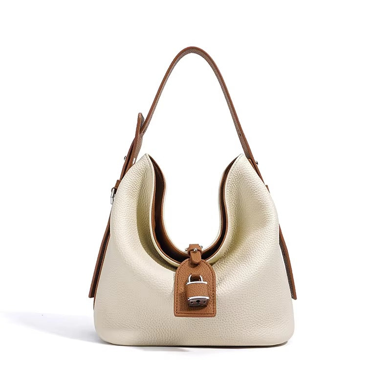 ELOAL Stylish Leather Bucket Handbag for Women – Large-Capacity Shoulder & Crossbody Bag